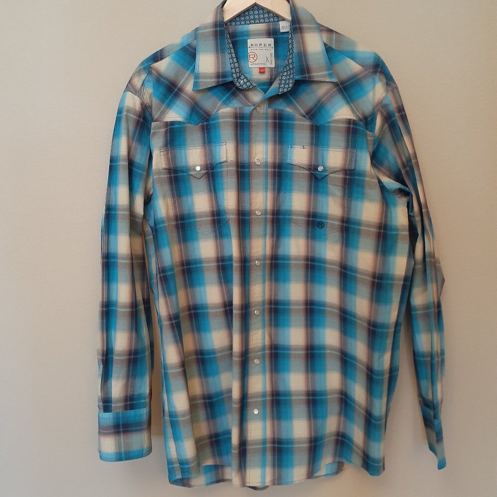 Roper Rodeo  Plaid  Cotton Shirt